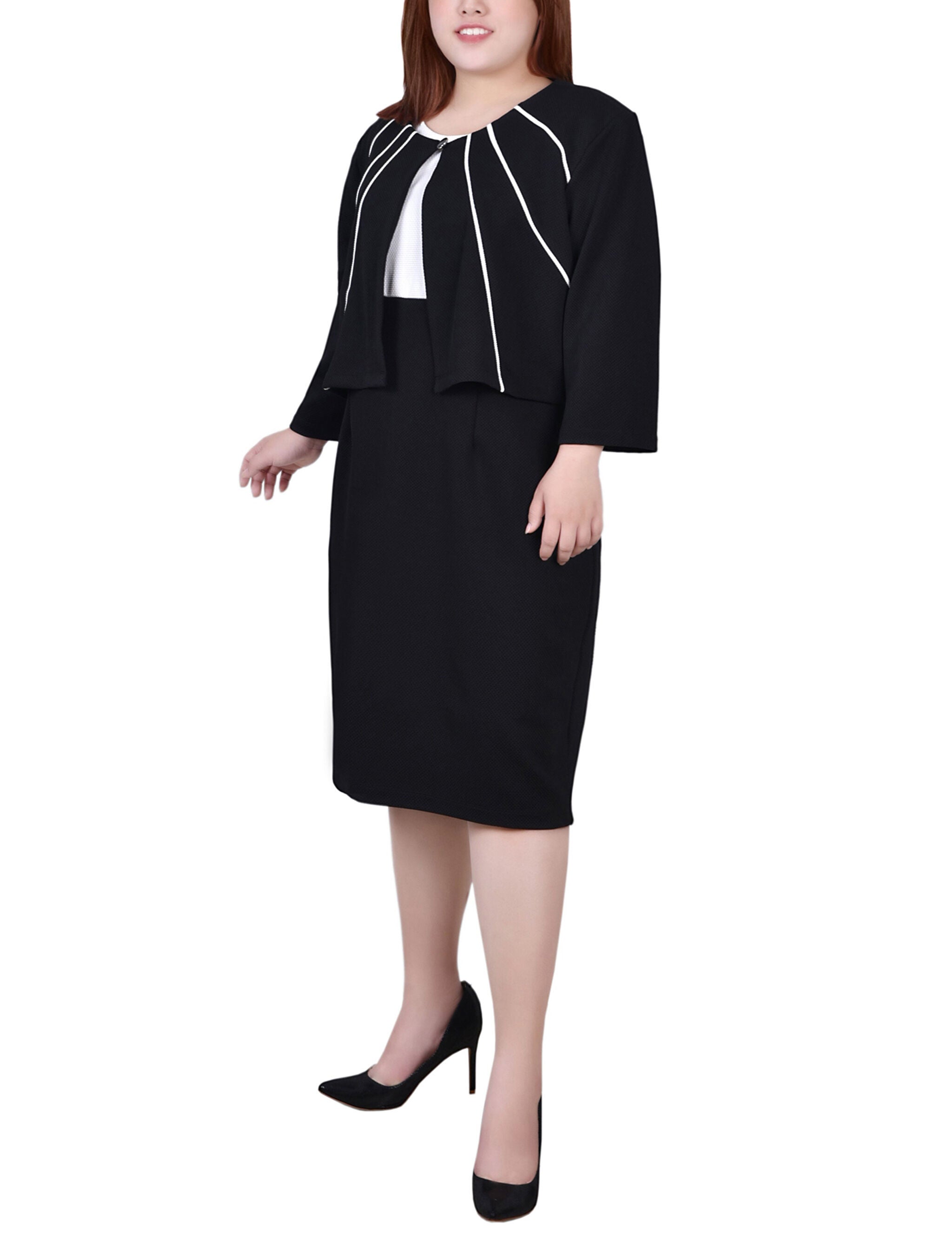 2 Piece Dress Set, Black, alternate image number 1