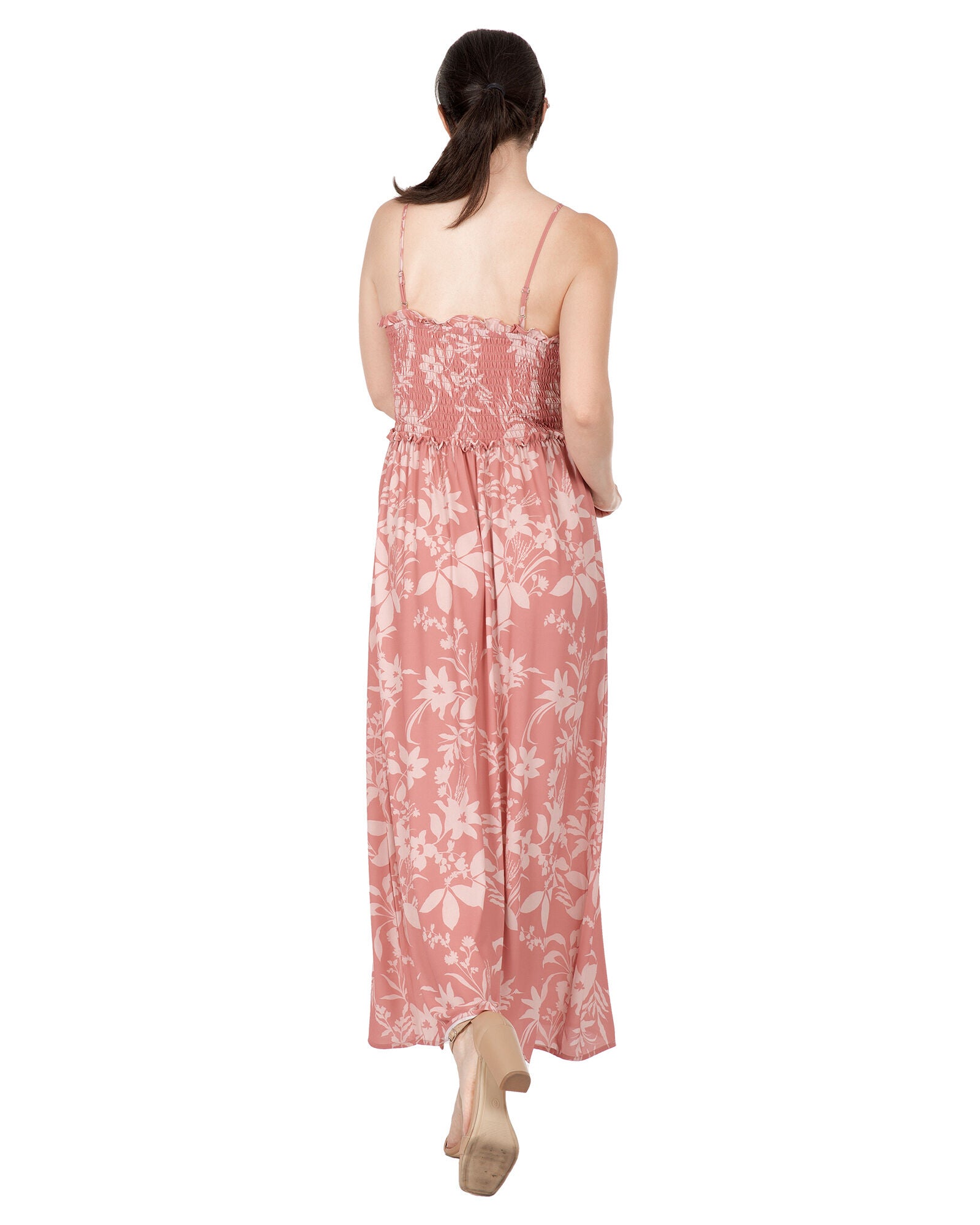 Layla Women&#39;s Spaghetti Strap Smocked Bodice Maxi Dress, , alternate image number 6