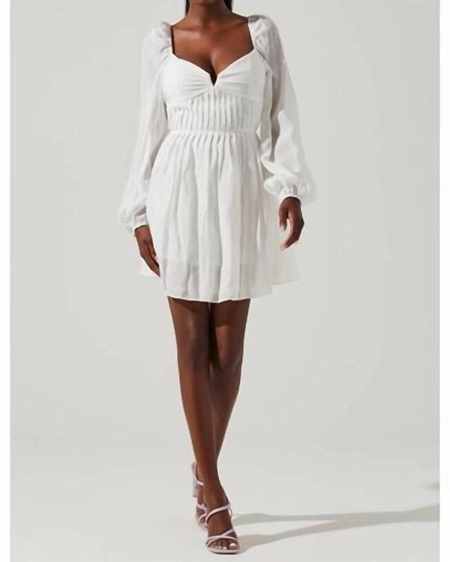 CARINA MINI DRESS IN WHITE, White / White, hi-res image number 0