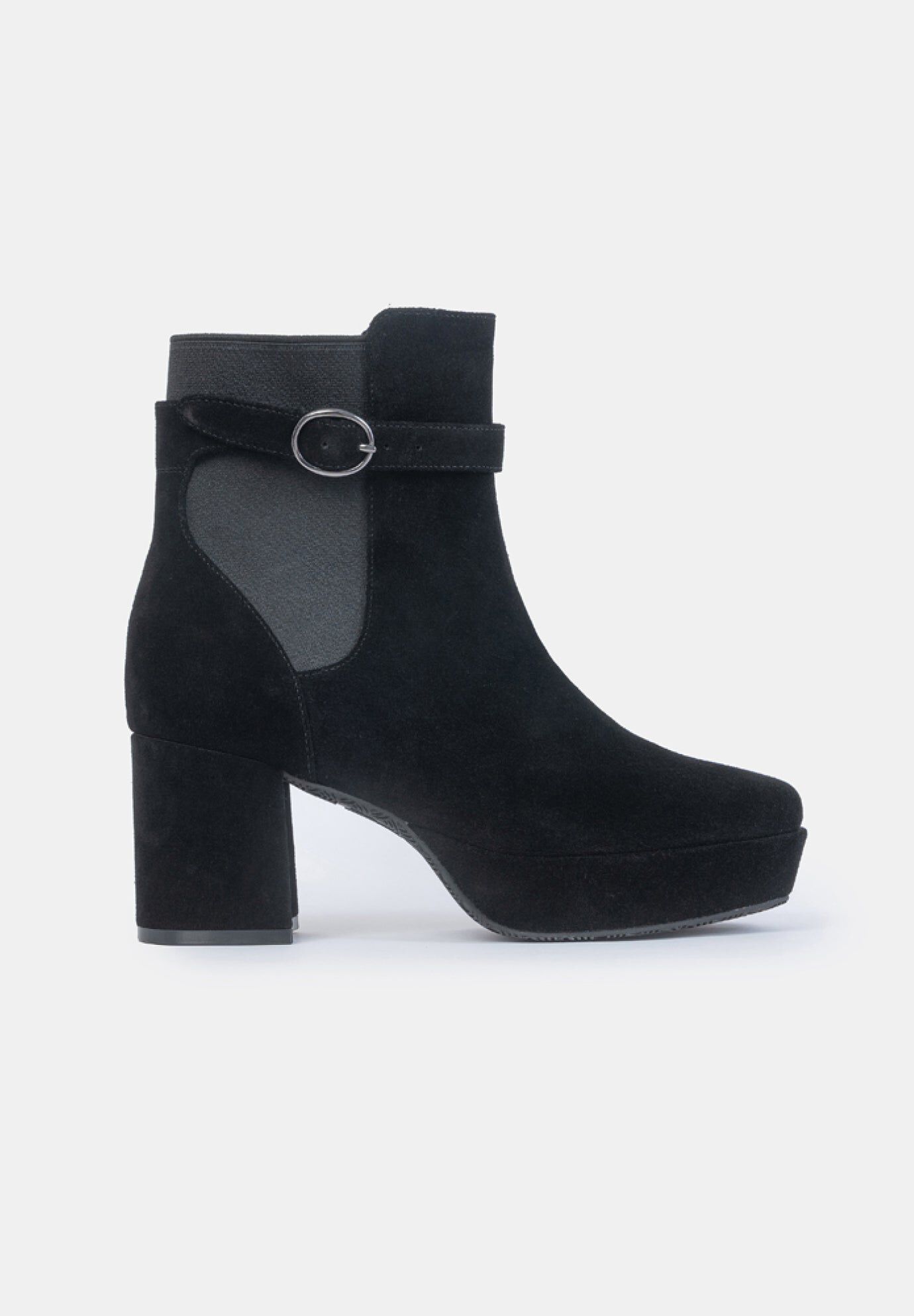 Janis Platform Chelsea Bootie, Black Suede / Black, hi-res image number 0