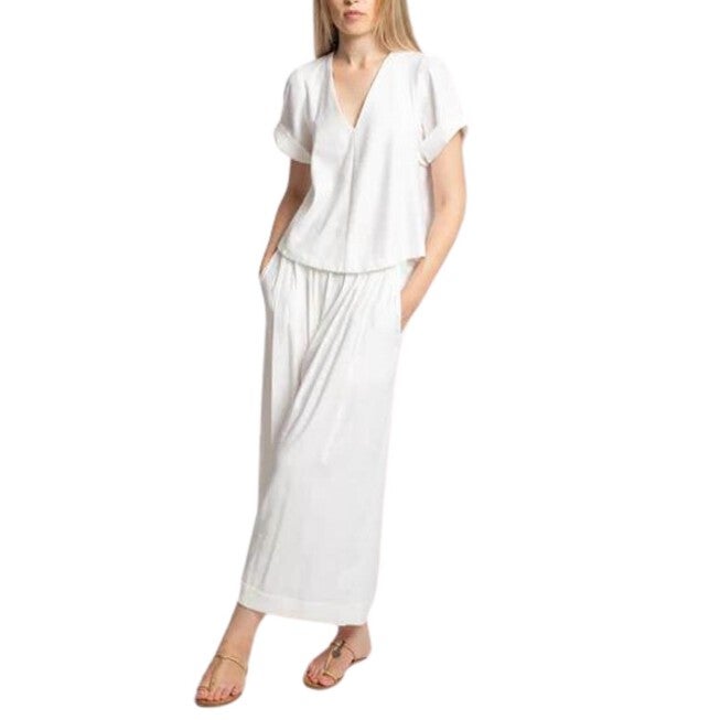 FLARE FIT PANTS, White / White, alternate image number null