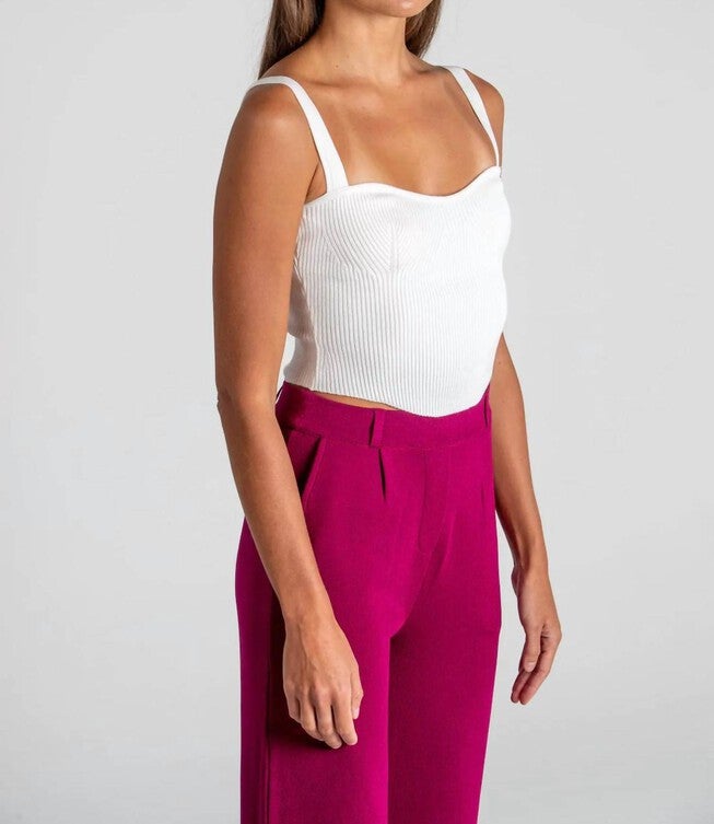 JULIANA TOP IN OFF WHITE, Off White / White, alternate image number null