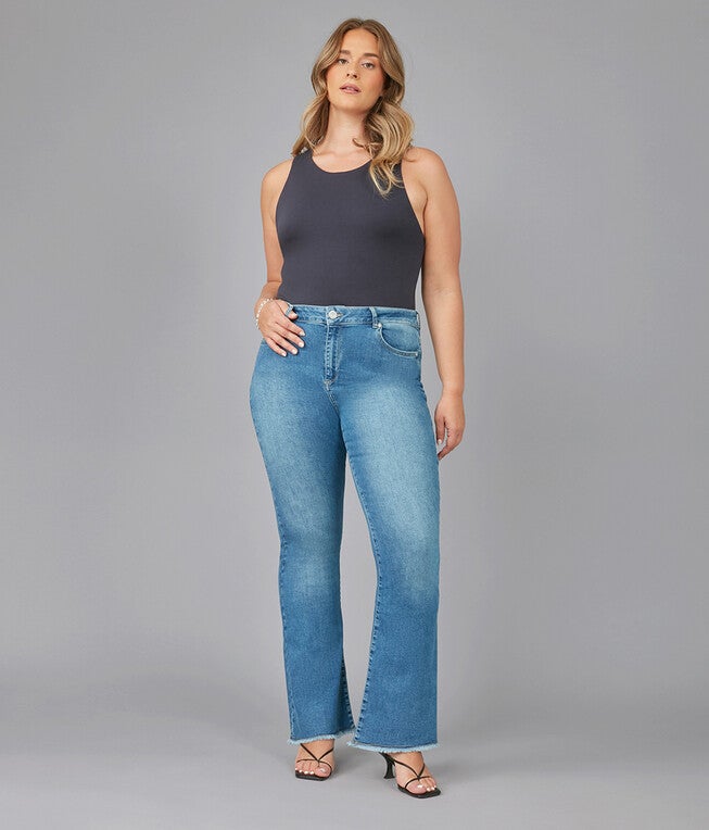 Women's ALICE-MDL High Rise Flare Jeans, Morning Day Light / Medium Wash, hi-res image number 0
