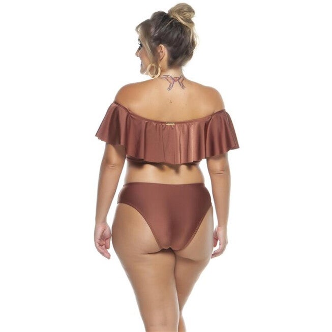 Ruffled Off Shoulder Bikini Top, , alternate image number 3