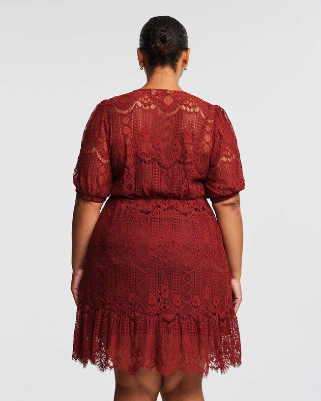 Liana Ginger Lace Mini Dress, , alternate image number 8