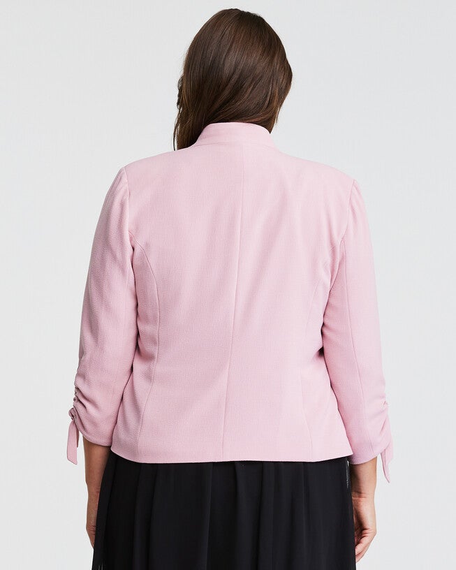 Thea Bow Sleeve Jacket, Pink / Pink, alternate image number 3