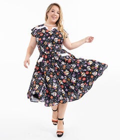Sugar Skulls Hedda Swing Dress