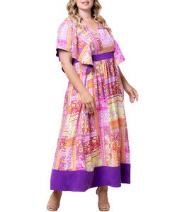 Mediterranean Breeze Boho Maxi Dress