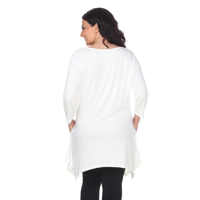 Makayla Tunic Top, White / White, alternate image number 1