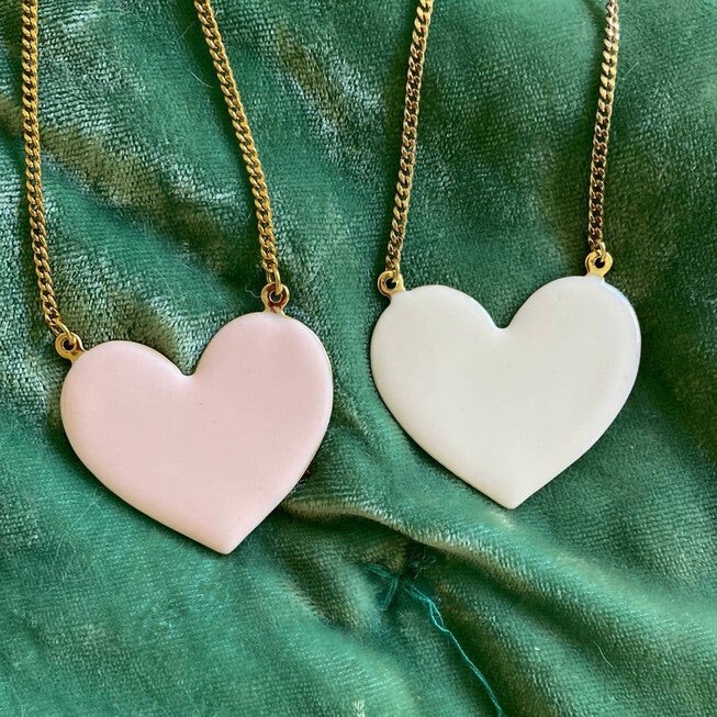 FALLING FOR YOU NECKLACE IN PINK, Pink / Pink, alternate image number null