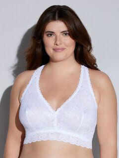 Racie Racerback Bralette, White / White, hi-res image number 0