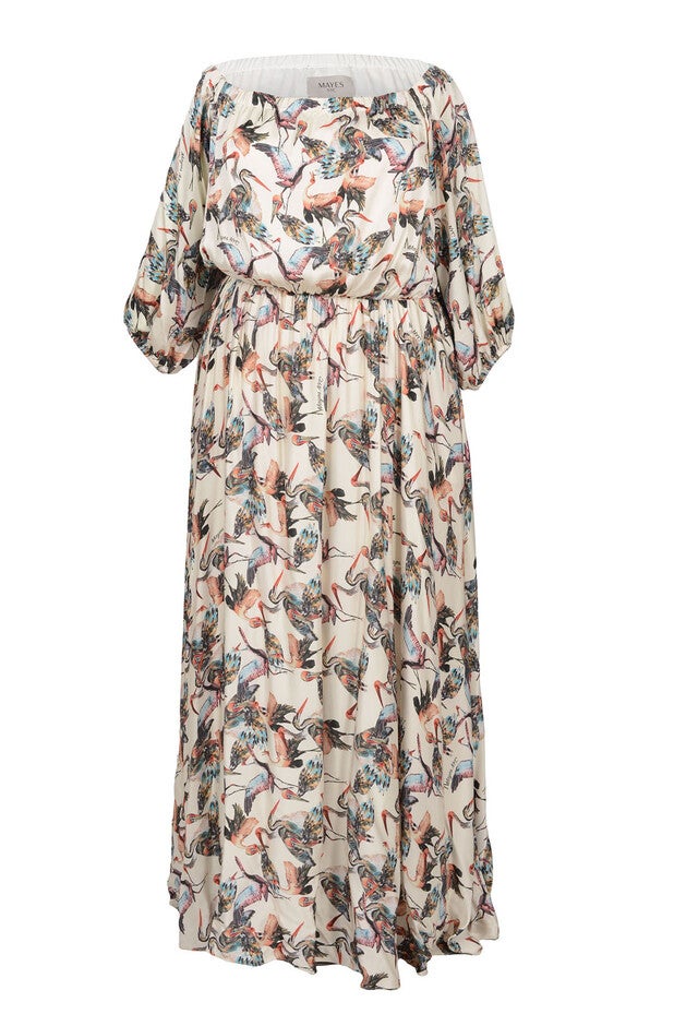 Eddy Crane Maxi Dress, Cream / Cream, hi-res image number 0
