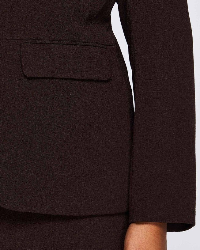 Megan Black Blazer, Chocolate / Brown, alternate image number 3