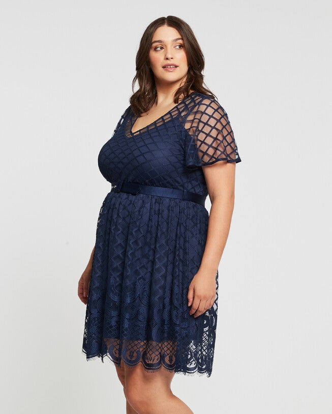 Catalina Navy Lace Dress, , alternate image number null