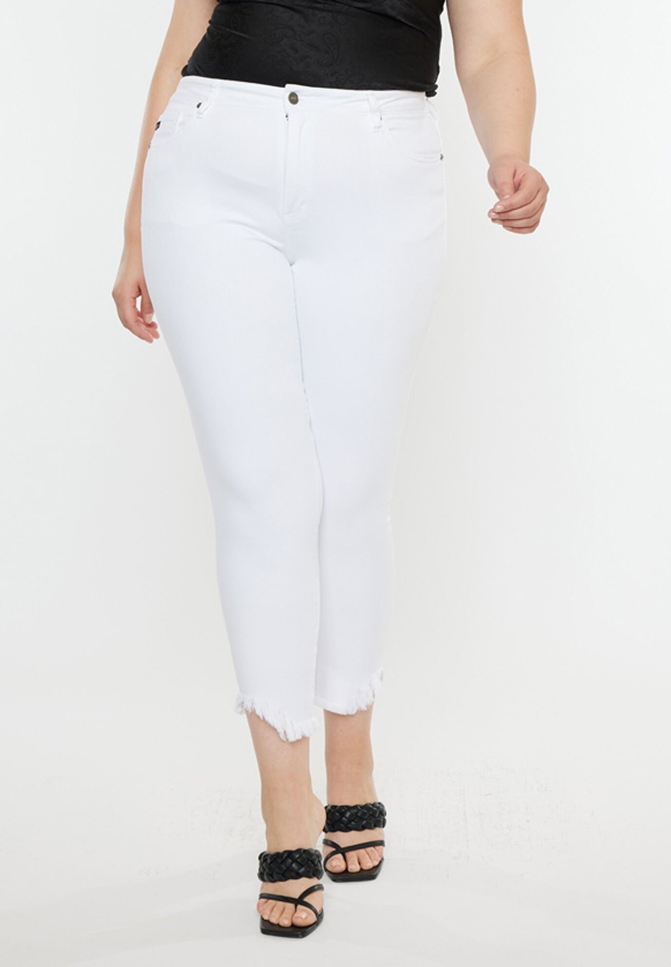 Jordana High Rise Ankle Skinny (Plus Size), White / White, alternate image number 1
