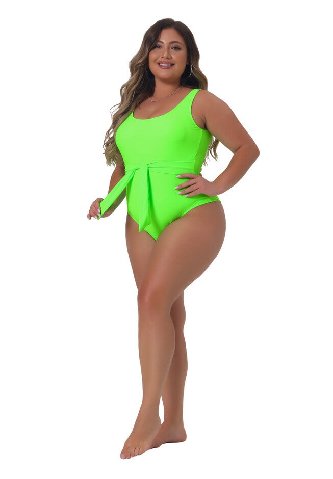 Bikini Swimsuit Flattering High Waisted, Green / Kelly Green, hi-res image number null