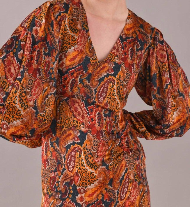 LUCAS MAXI DRESS IN ANDINO BROWN, Andino Brown / Brown, alternate image number null