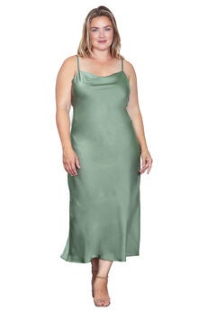 Cowl Neck Midi Tank Dress