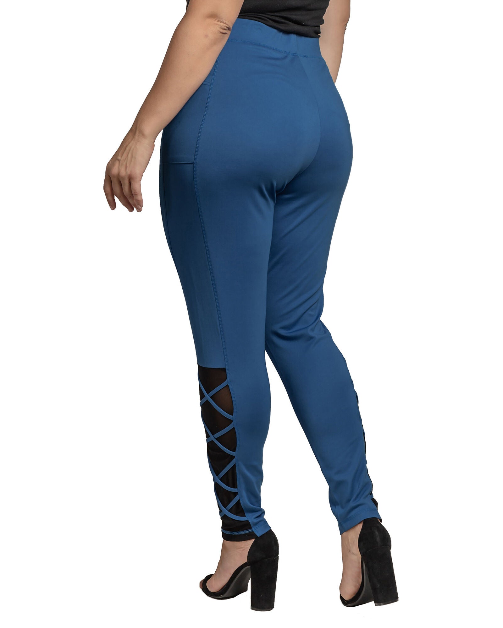 Standards & Practices Mesh Ponte Leggings, FRENCHNAVY / Navy, alternate image number 4