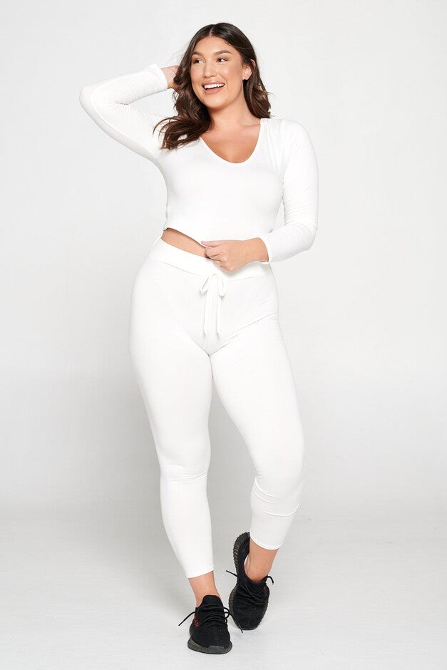 Crop Pullover Hoodie and Sweatpants Set, , alternate image number 9