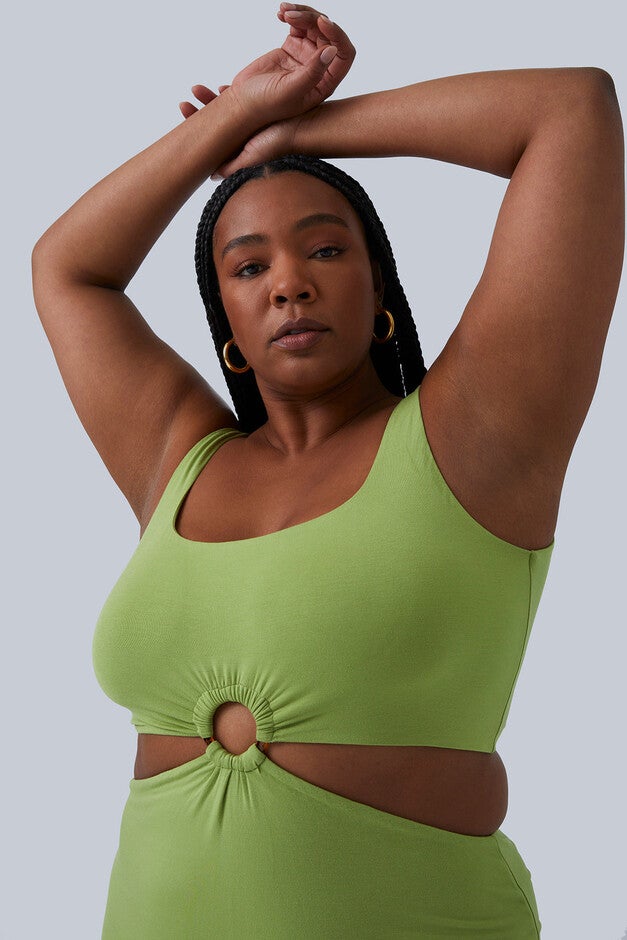 Gigi Midi Dress, PISTACHIO / Light Green, alternate image number 3