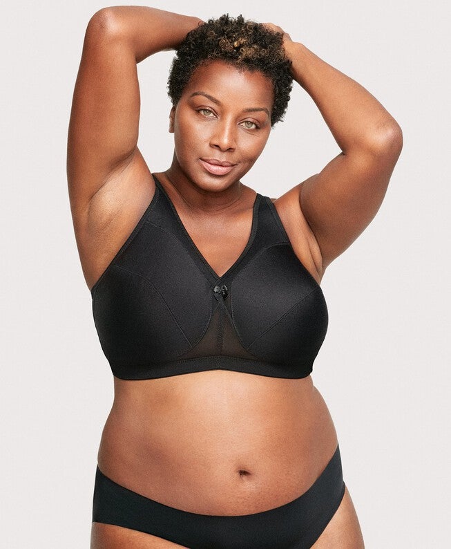 MagicLift Active Support Bra, Black / Black, alternate image number 3