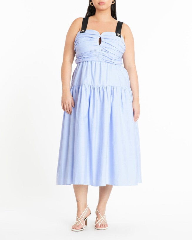 Jenna Dress, OXFORD BLUE / Light Blue, hi-res image number 0