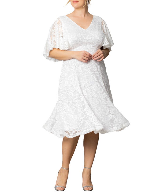 Genevieve Lace Dress, PEARL / White, alternate image number null
