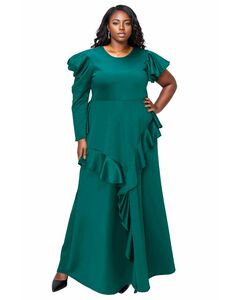 VIVIENNE RUFFLED MAXI DRESS