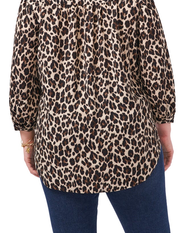 Rylee Leopard Blouse, RICH BLACK / Black, alternate image number null