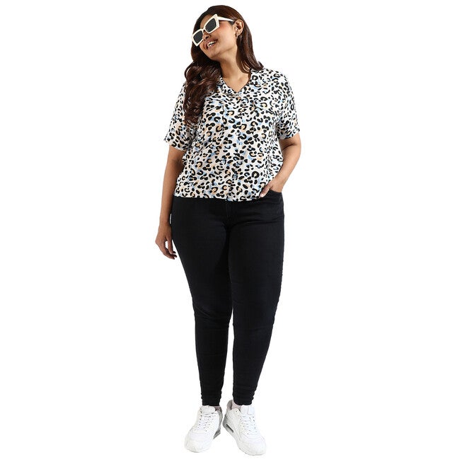 Women Graphic Design Casual Shirts, White / White, alternate image number 2