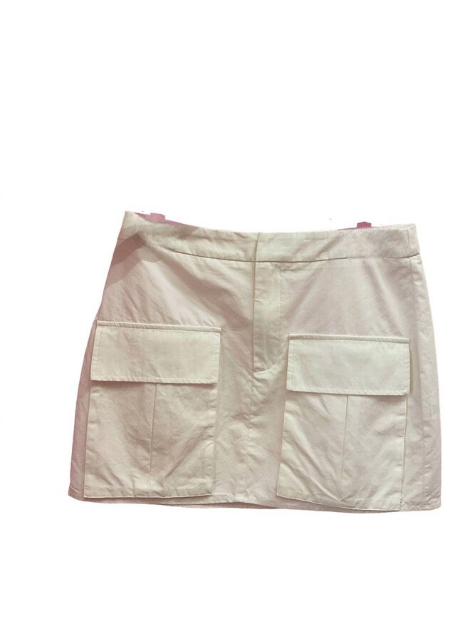 CARGO MINI SKIRT, Off White / White, hi-res image number null