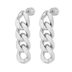 Taraji 4 Link Drop Earrings Silver