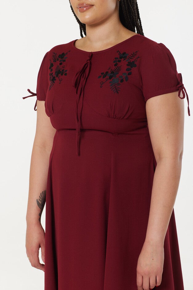 Ava Dress Burgundy, , alternate image number null
