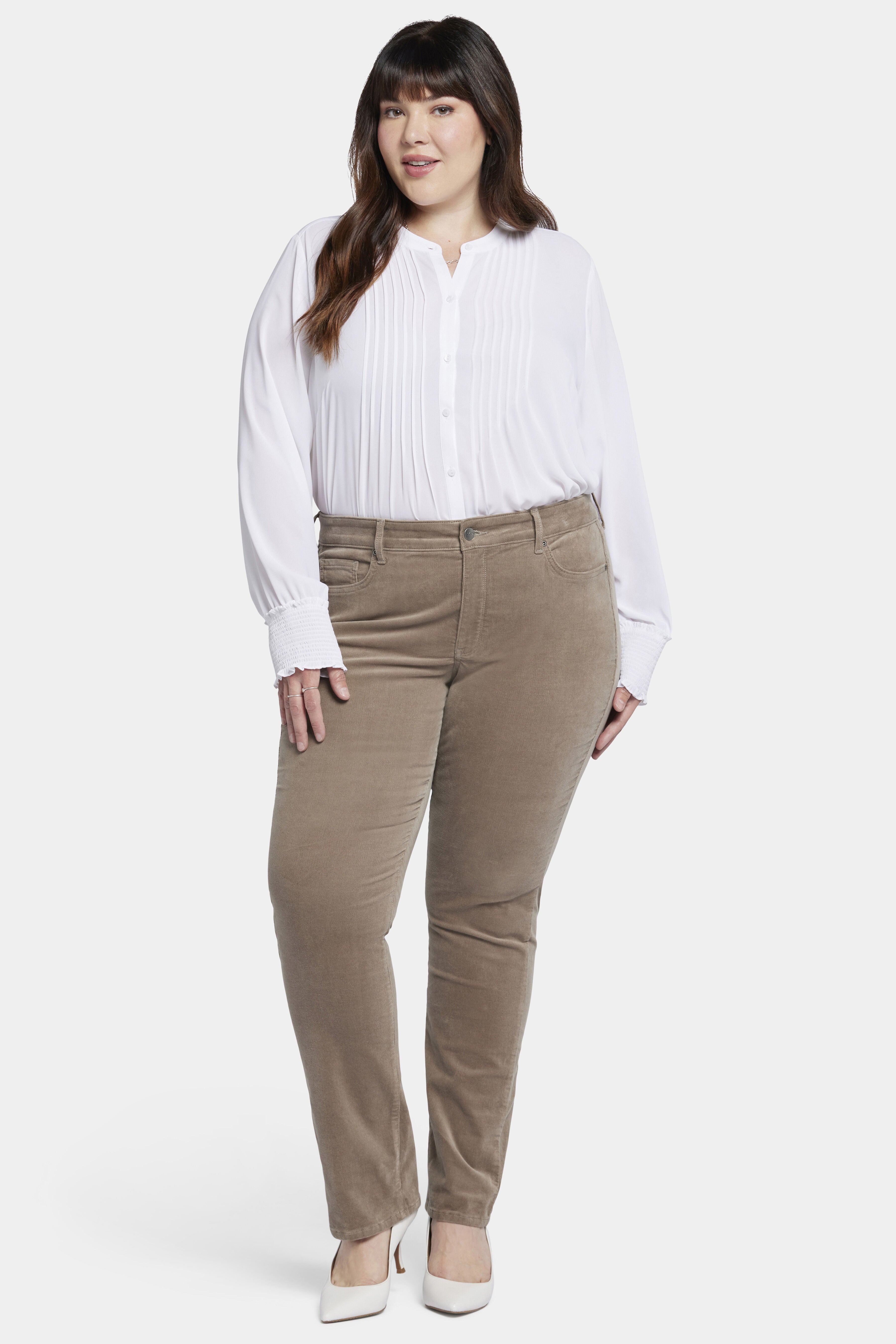 Coated Marilyn Straight Jeans, Saddlewood / Beige, hi-res image number 0