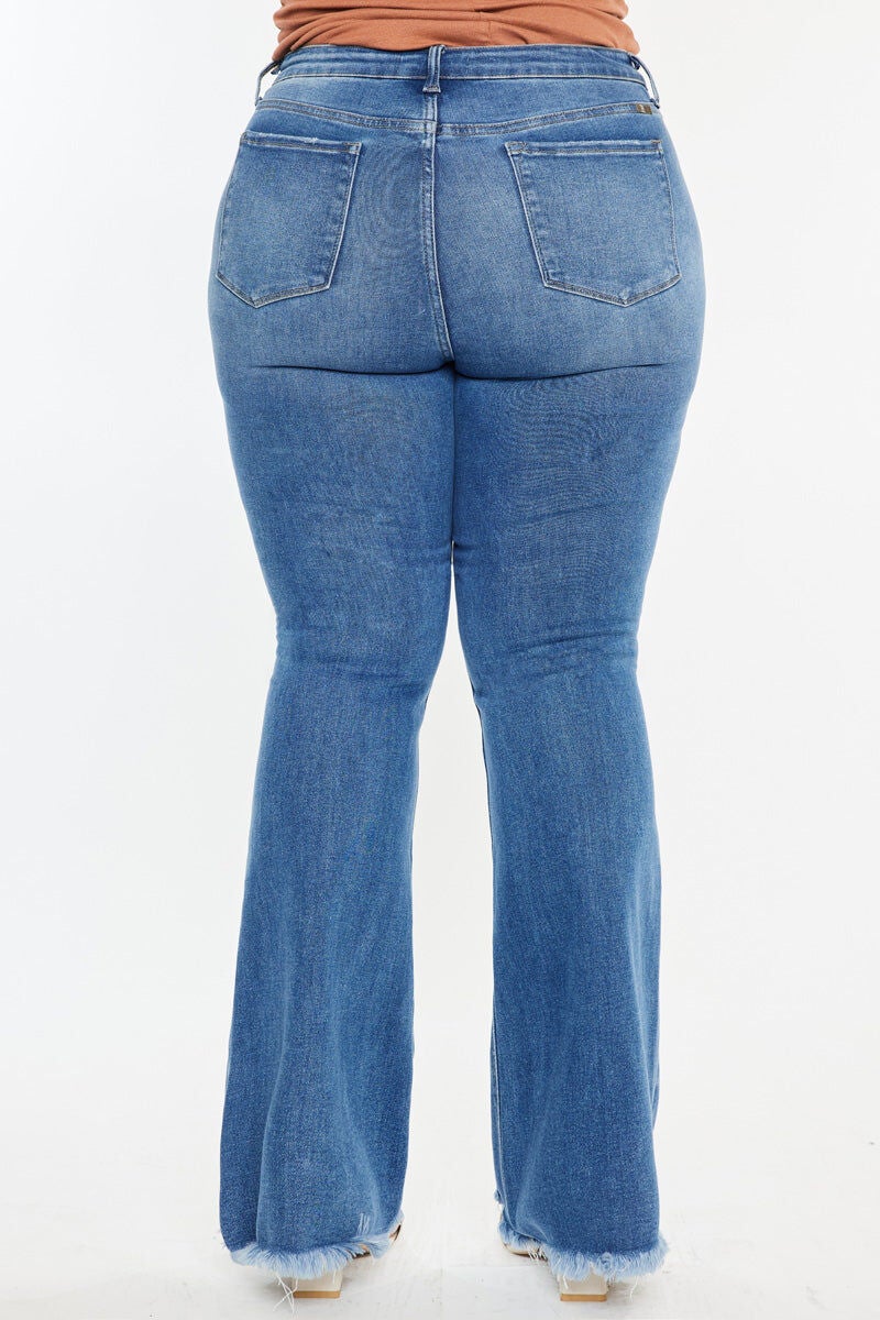 Tia Essentials High Rise Bootcut Jeans (Plus Size), Medium Wash / Medium Wash, alternate image number 6