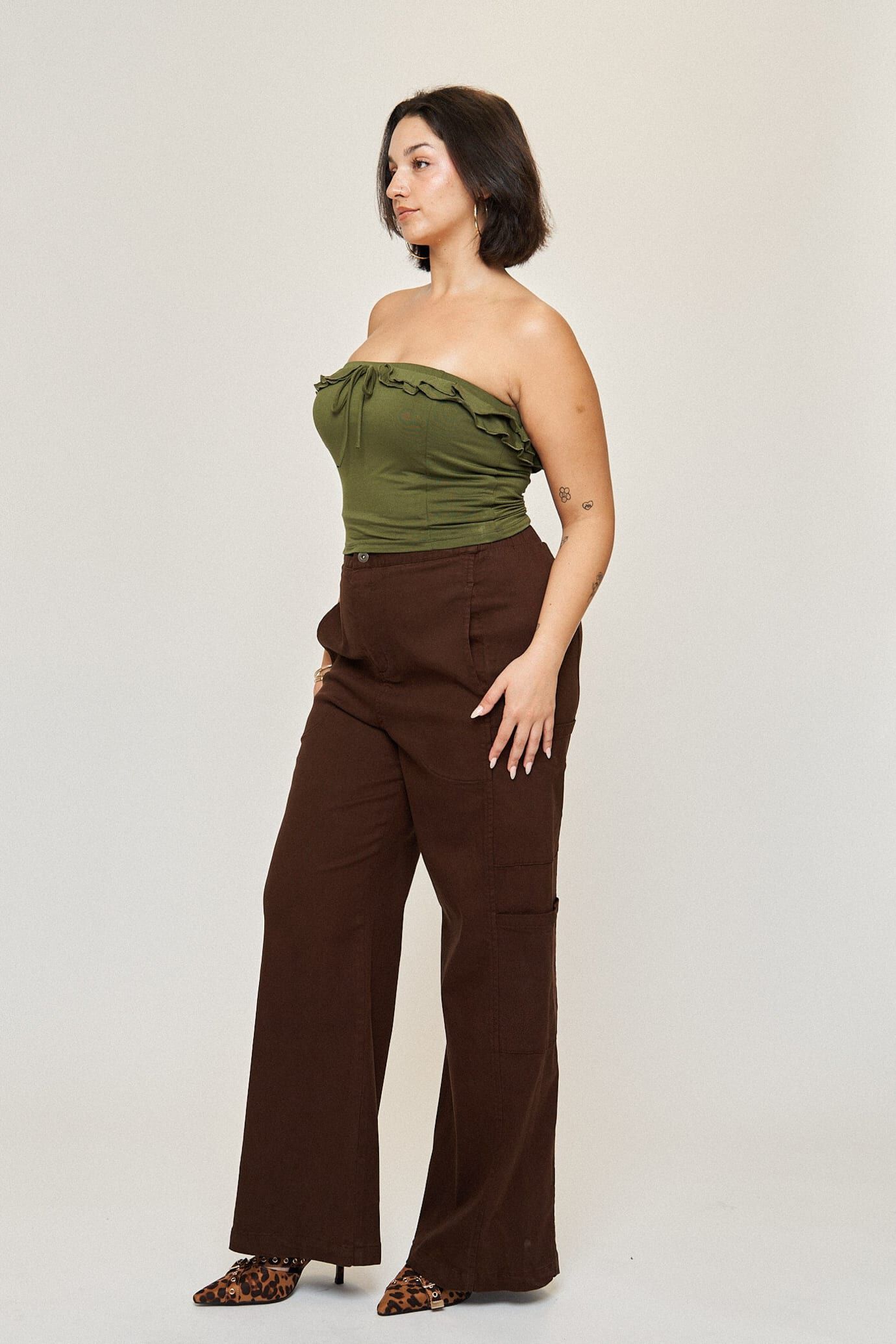 Madison Tube Top, Army Green / Olive Green, alternate image number 3