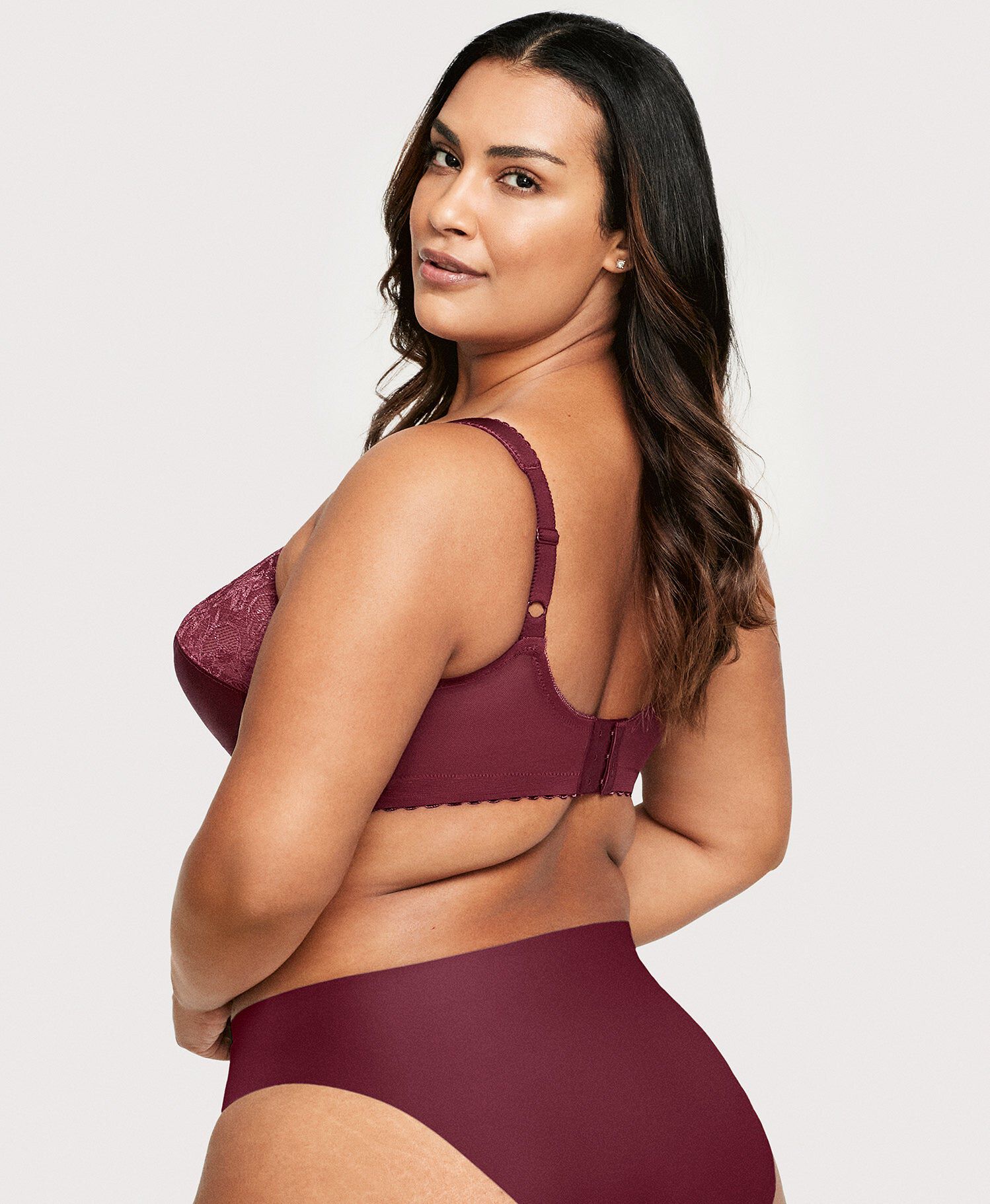 MagicLift Original Support Bra, Burgundy / Burgundy, alternate image number 3