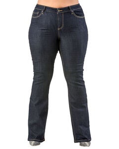 S&P Plus Size Olivia Basic 5-Pocket Style Slim Boot Jean