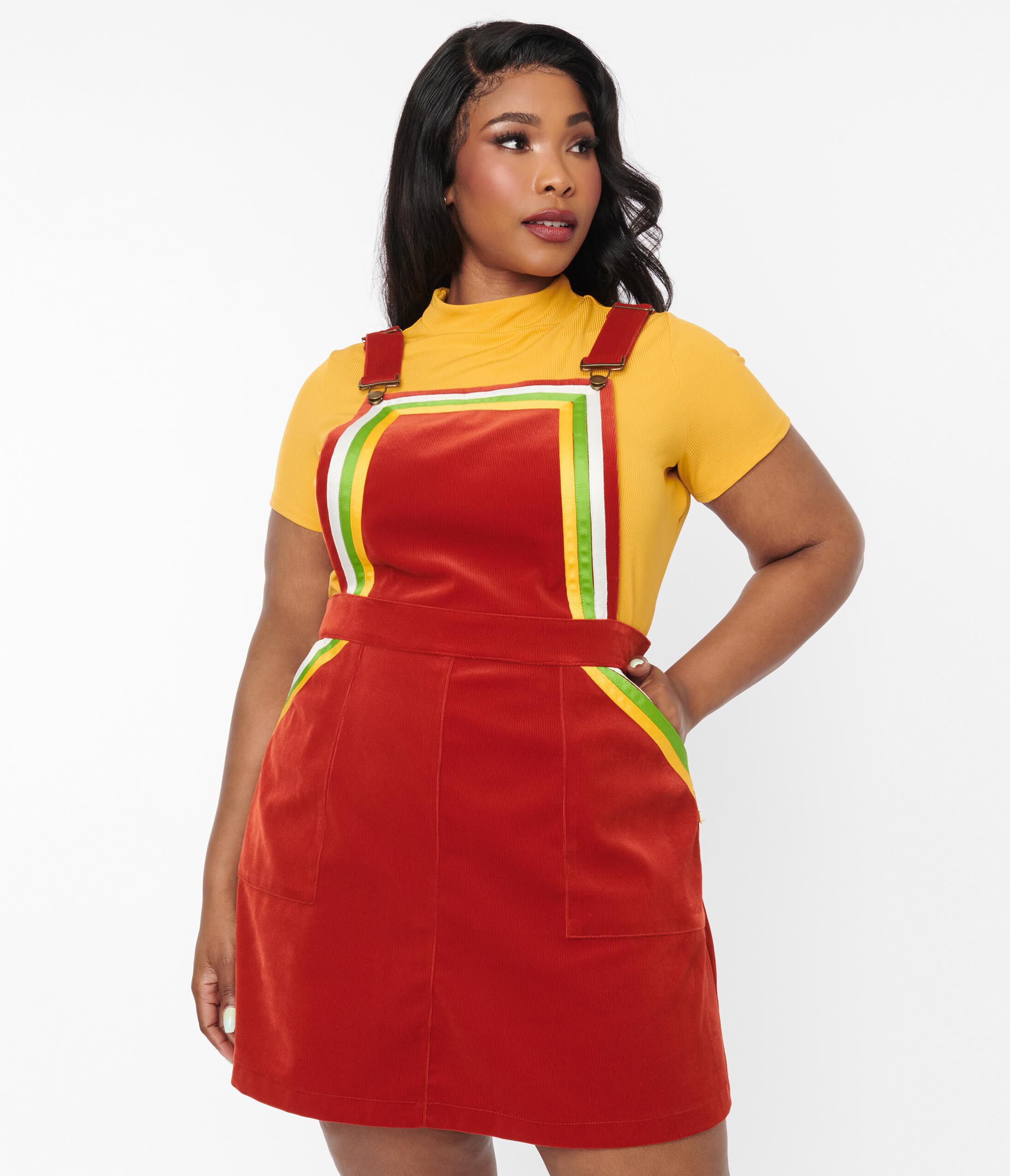 Smak Parlour Mustard Mock Turtleneck It Girl Top, Yellow / Yellow, hi-res image number 0