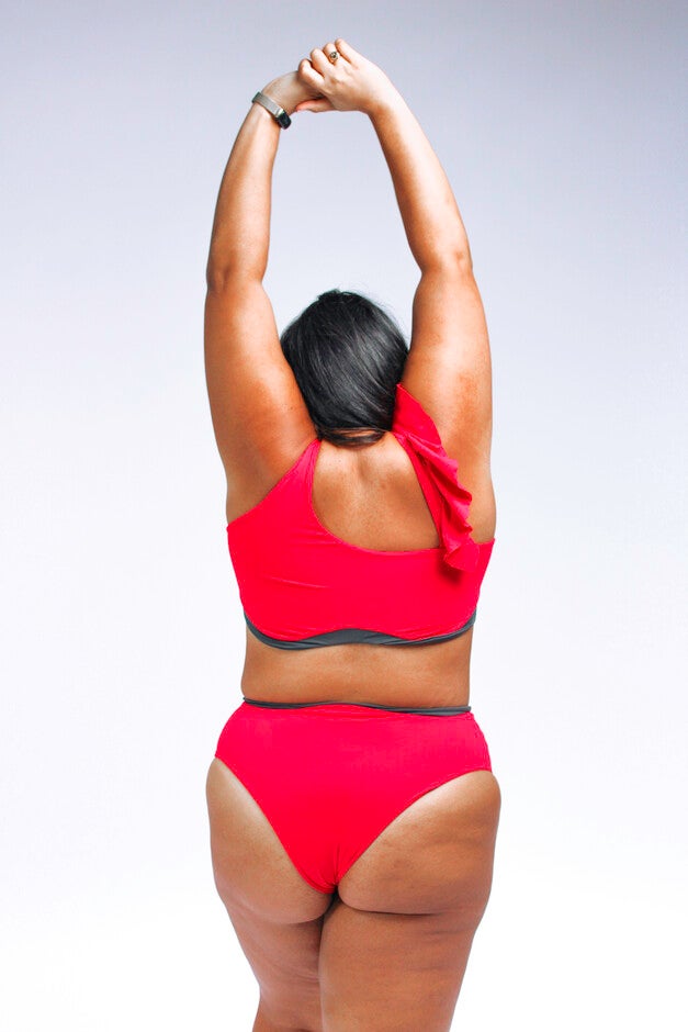Rafaela contouring bikini bottom, Red and Dark Grey / Red, alternate image number null