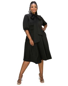 Carina Donna Flare Dress w/ Pockets