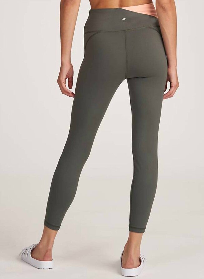 Crescent Wrap 7/8 Legging in Grass/Peach, , alternate image number 2