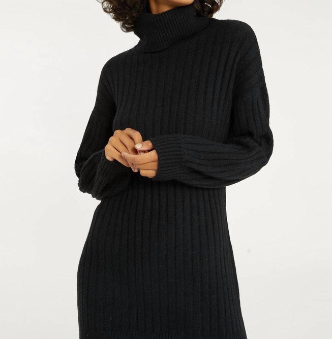 COZY NITES SWEATER DRESS IN BLACK NITE, , alternate image number null