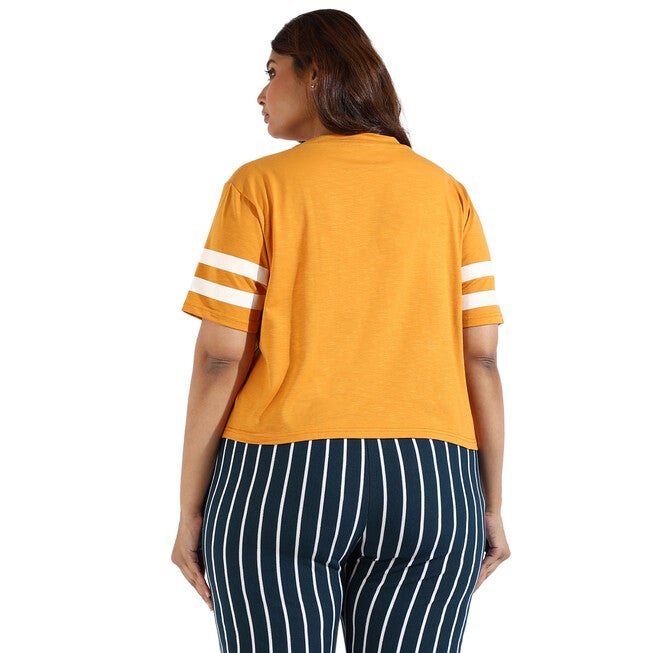 Women Solid Short Sleeve Round Neck Top, , alternate image number null