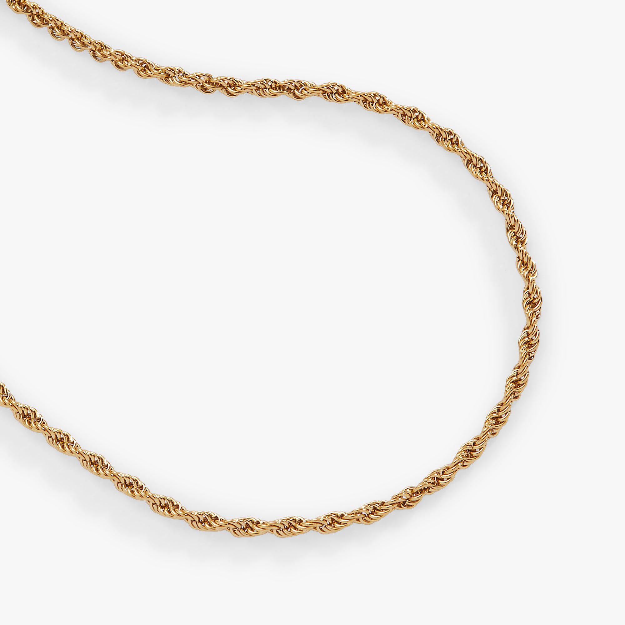 Mini Rope Chain Anklet, Gold / Gold, alternate image number 1