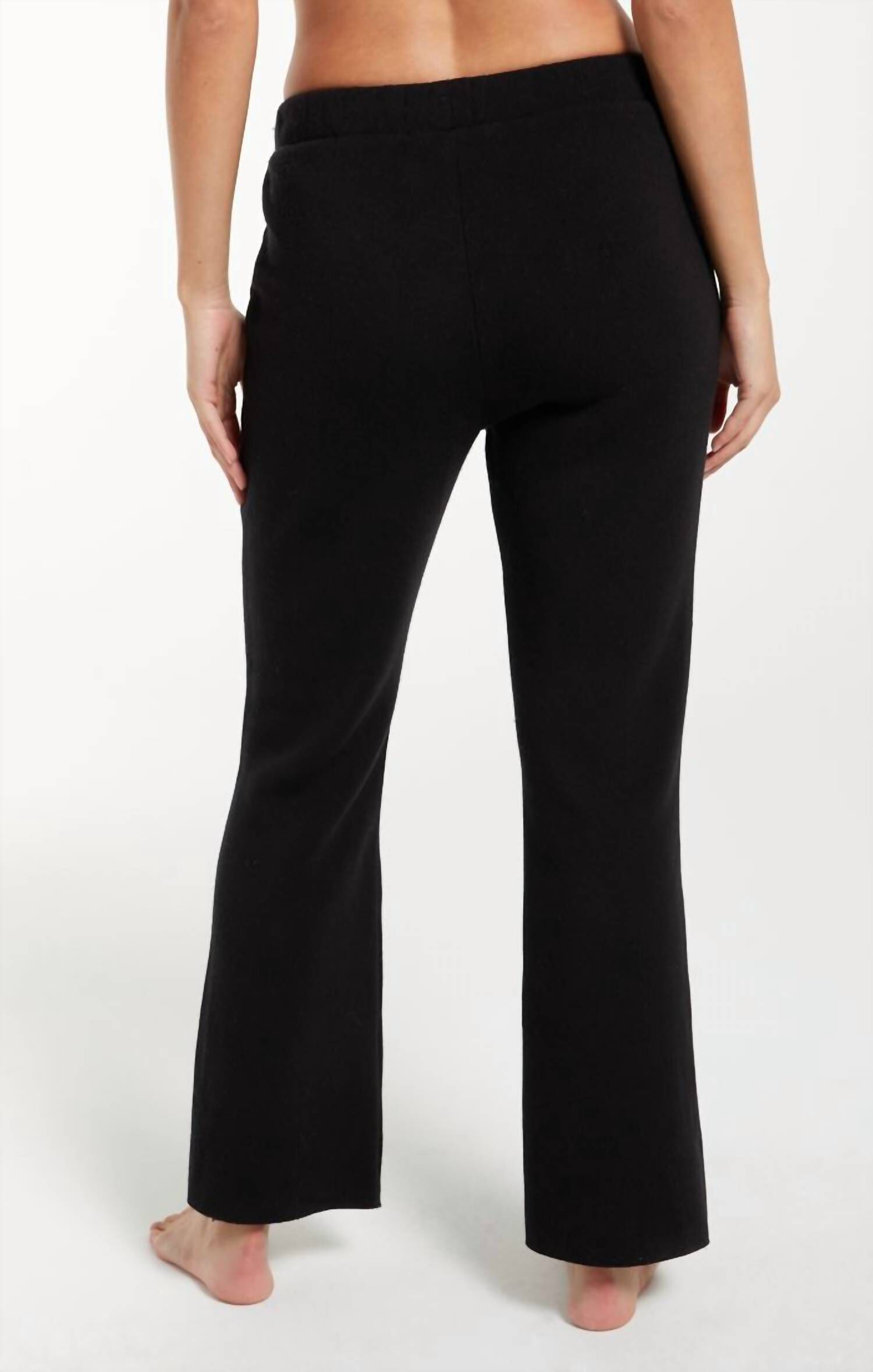 Peyton Cropped Sweatpant in Black, , alternate image number 1