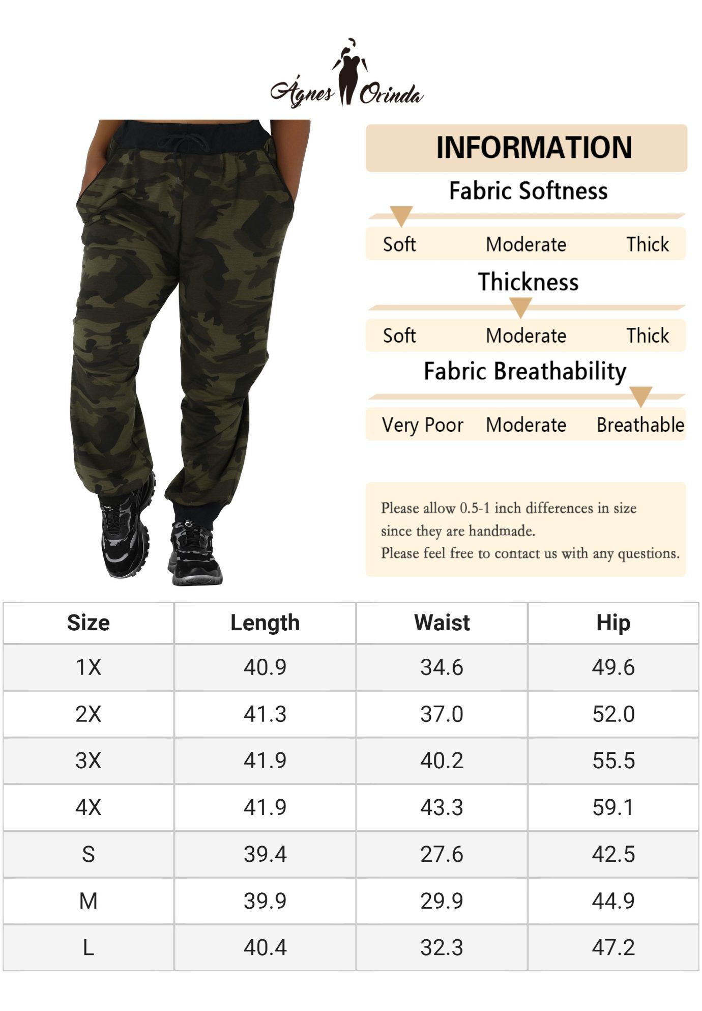 DRAWSTRING WAIST JOGGER SWEATPANTS, Army Green / Olive Green, alternate image number 4