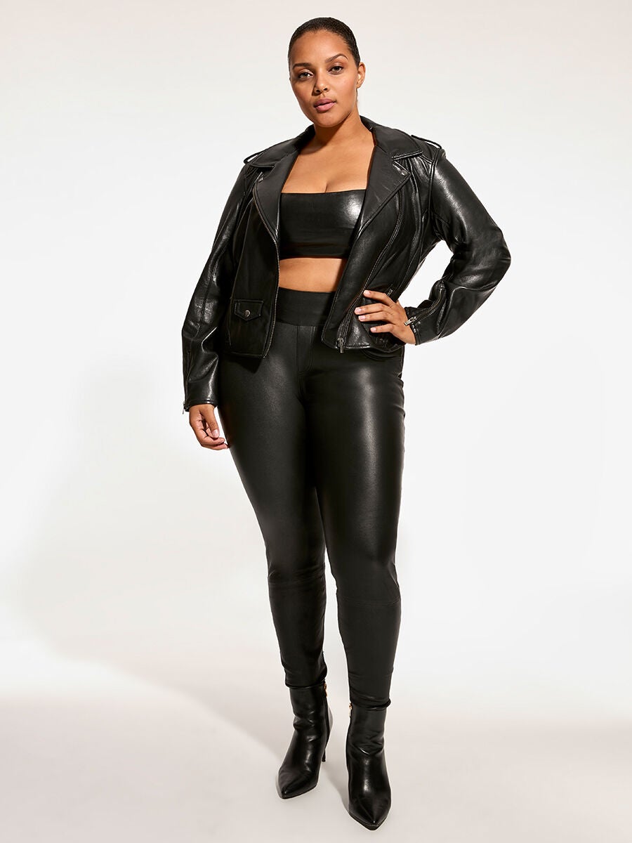 Cult Recycled Leather Jacket, Black / Black, alternate image number 3