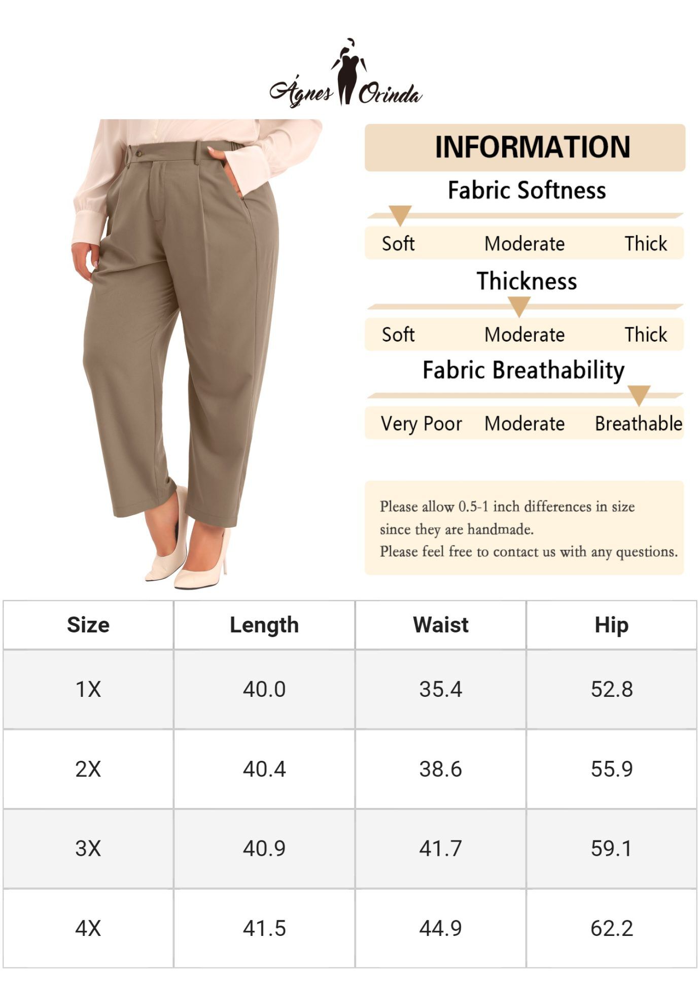 ELASTIC HIGH WAISTED LONG STRAIGHT BUSINESS CASUAL TROUSERS, Brown / Brown, alternate image number 4